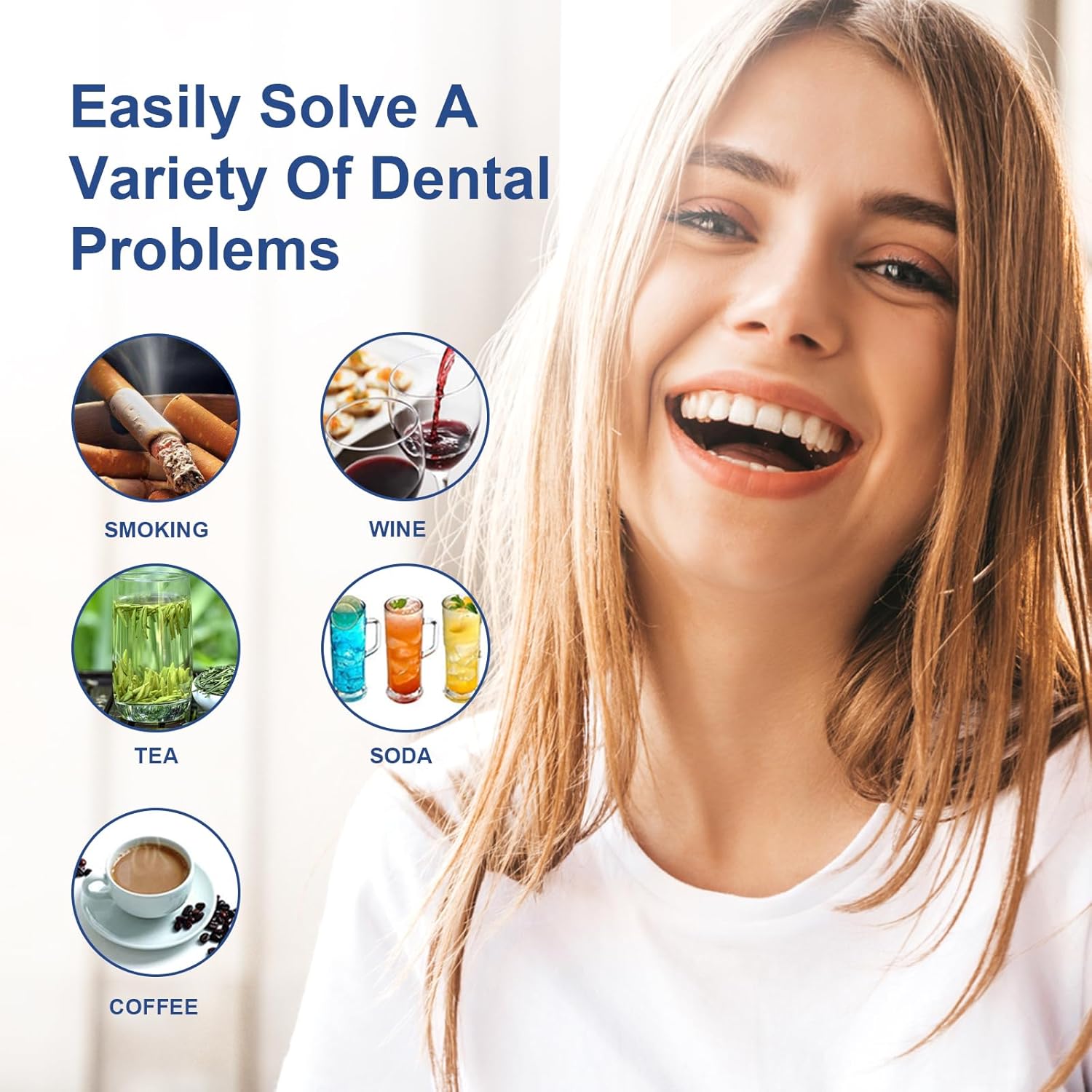 LED Teeth Whitening Kit + Whitening Strips