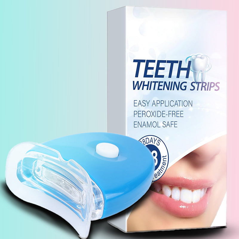 LED Teeth Whitening Kit + Whitening Strips